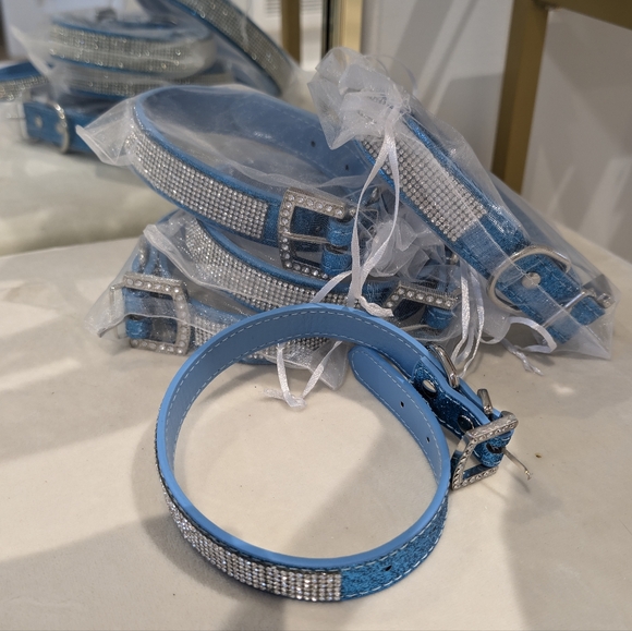 Blue Holiday Crystal Pet Collar - Picture 3 of 7